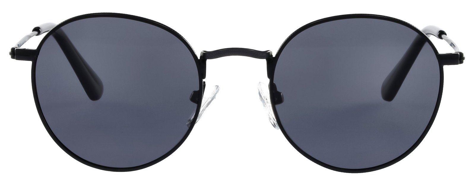 Das Bild zeigt die Kindersonnenbrille 722141 in schwarz von vorne.